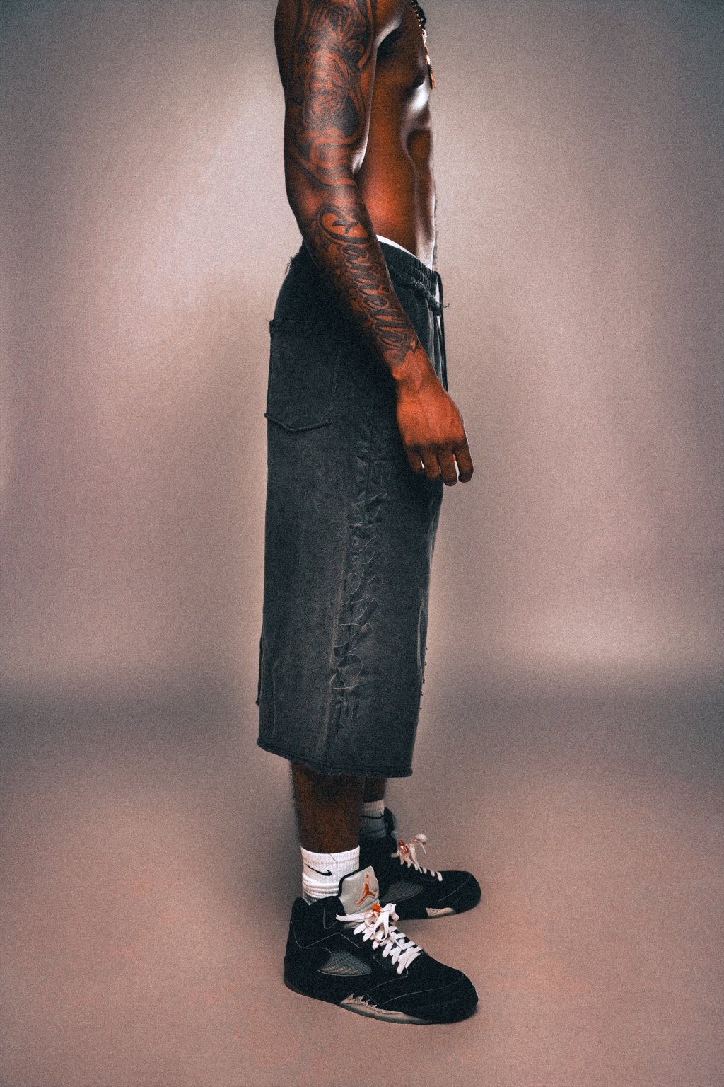 Blackout "06" Distressed Shorts